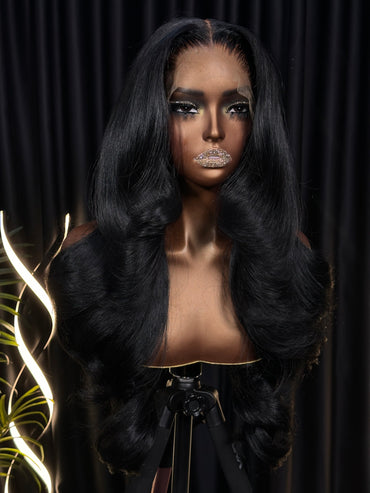 Premium Raw Wavy wig(Jet black)