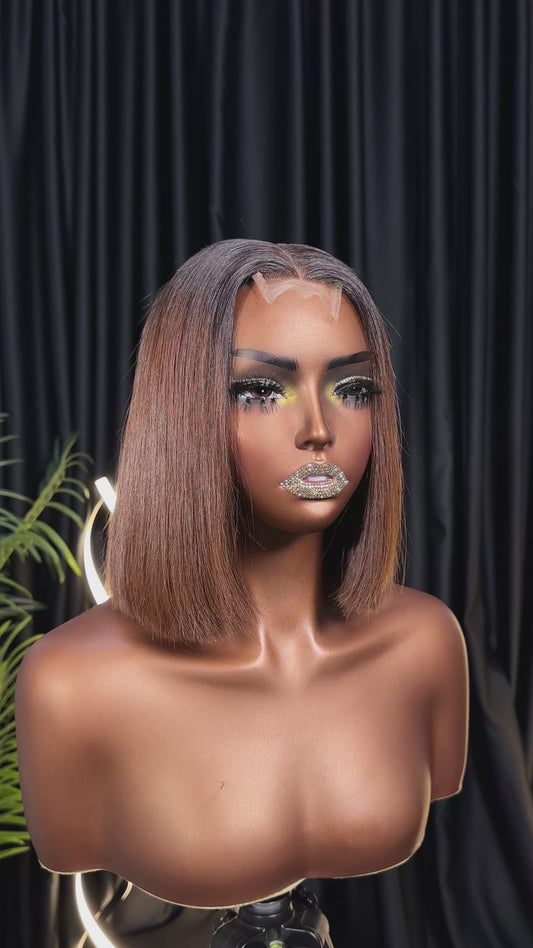Straight Raw Donor Closure Bob Wig