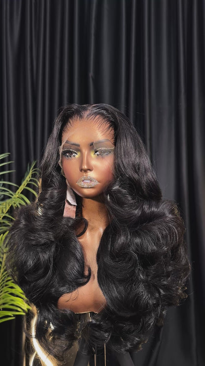 Premium Raw Wavy wig(Jet black)