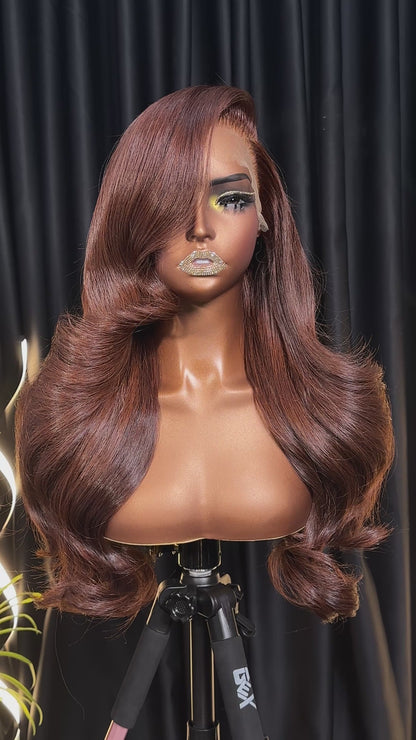 Premium Raw wavy wig(Brown)