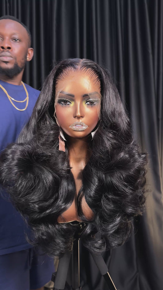 Premium Raw Wavy wig(Jet black)