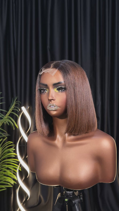 Straight Raw Donor Closure Bob Wig