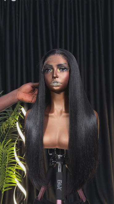 Premium Straight Raw Closure Wig (Jet Black)